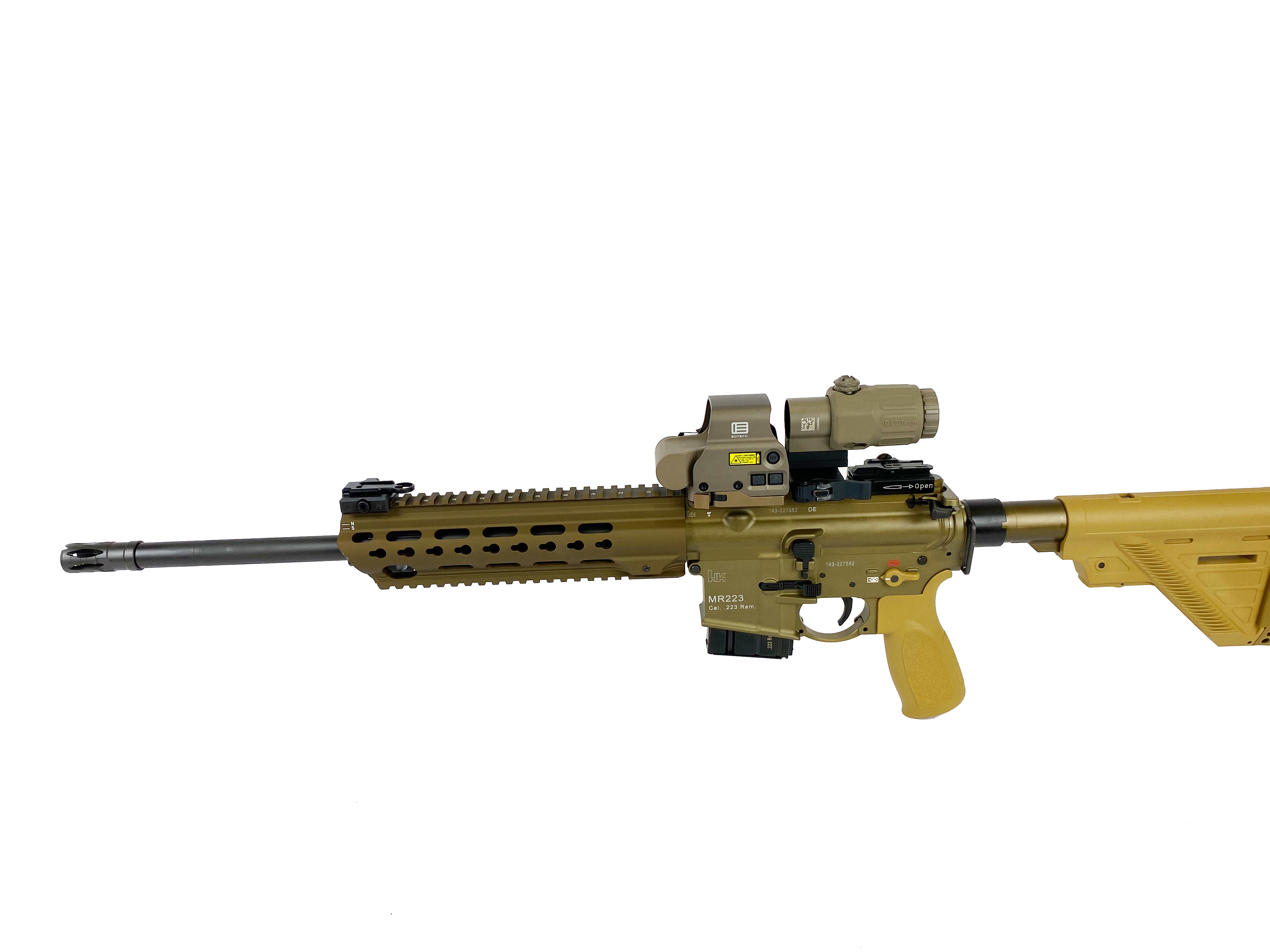 HK MR223 A3 Slim Line 16,5" sand + Eotech EXPS3-0 + G33 tan  KSK KIT langer Handschutz