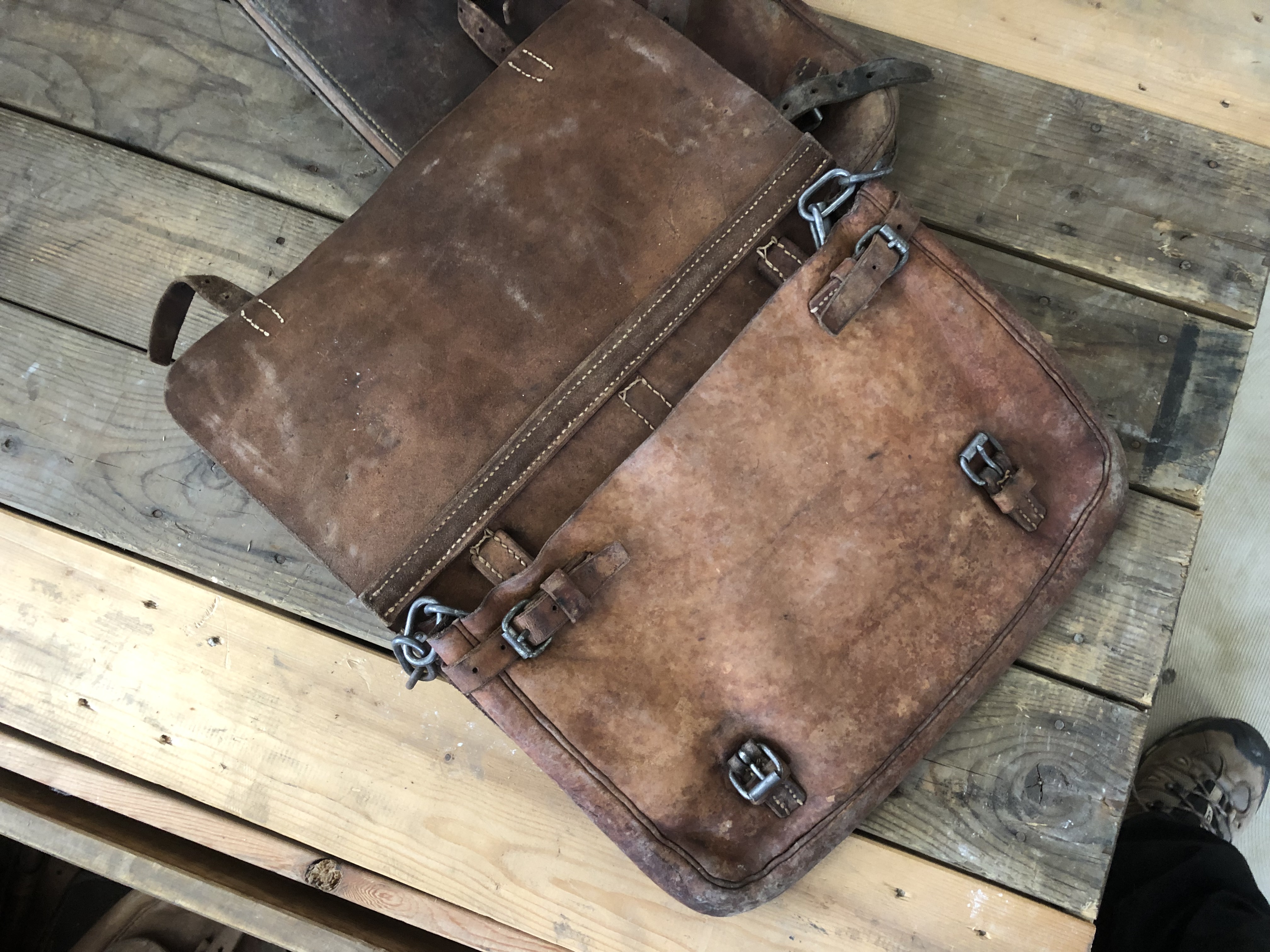 Schweizer Armee Bast Satteltasche Paar
