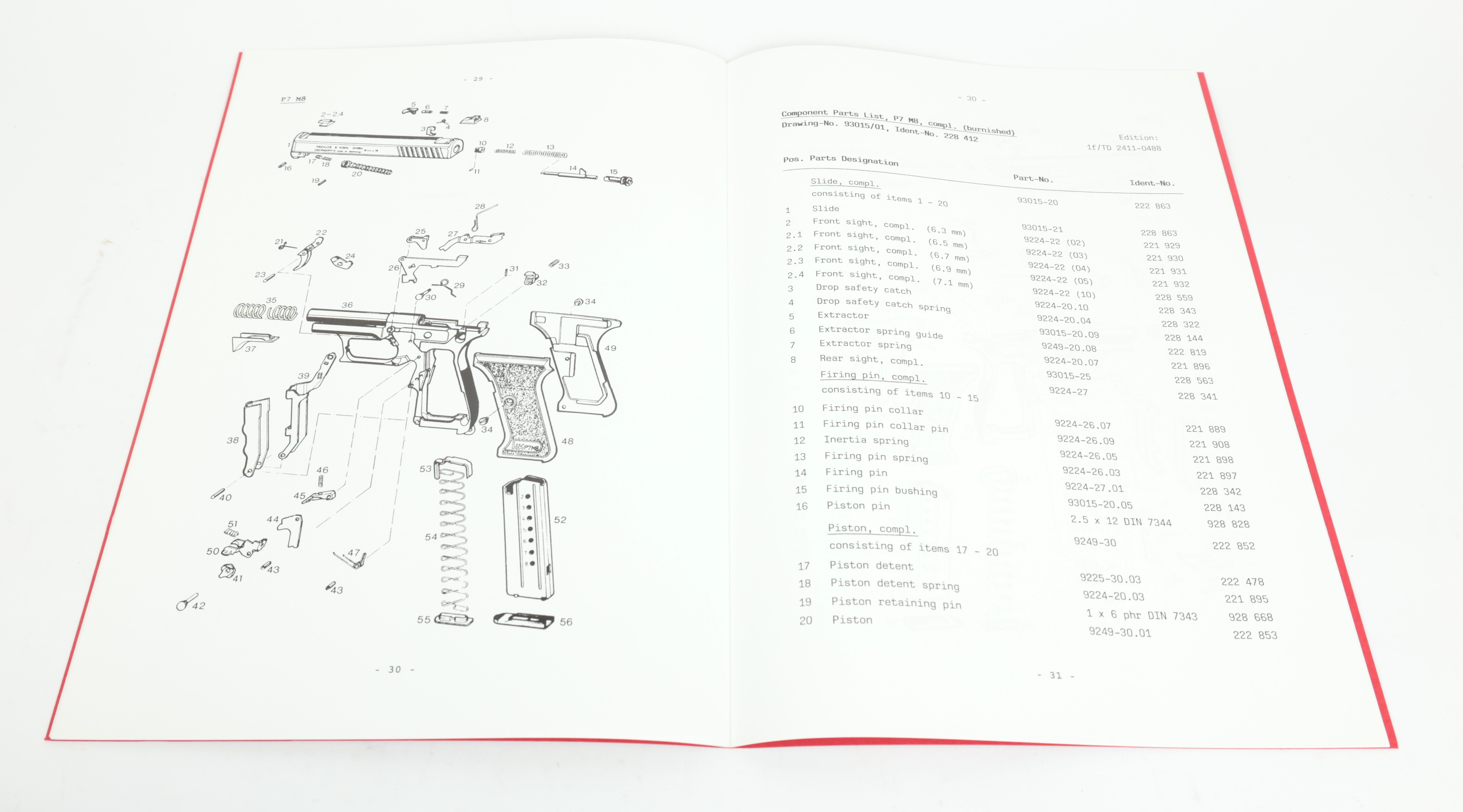 Wartungsanleitung P7 M8/M13 englisch
