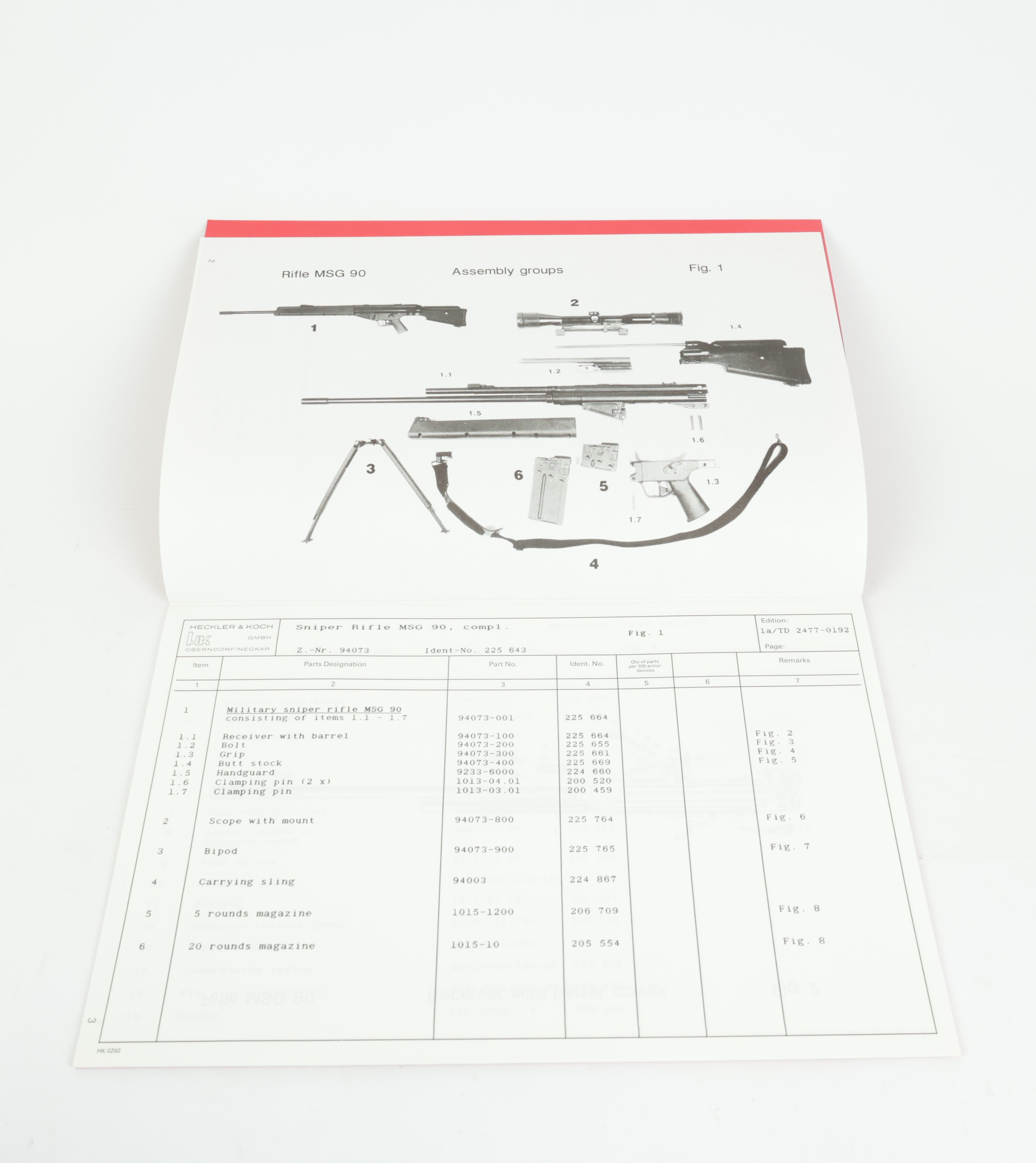 Ersatzteilkatalog MSG90 englisch
