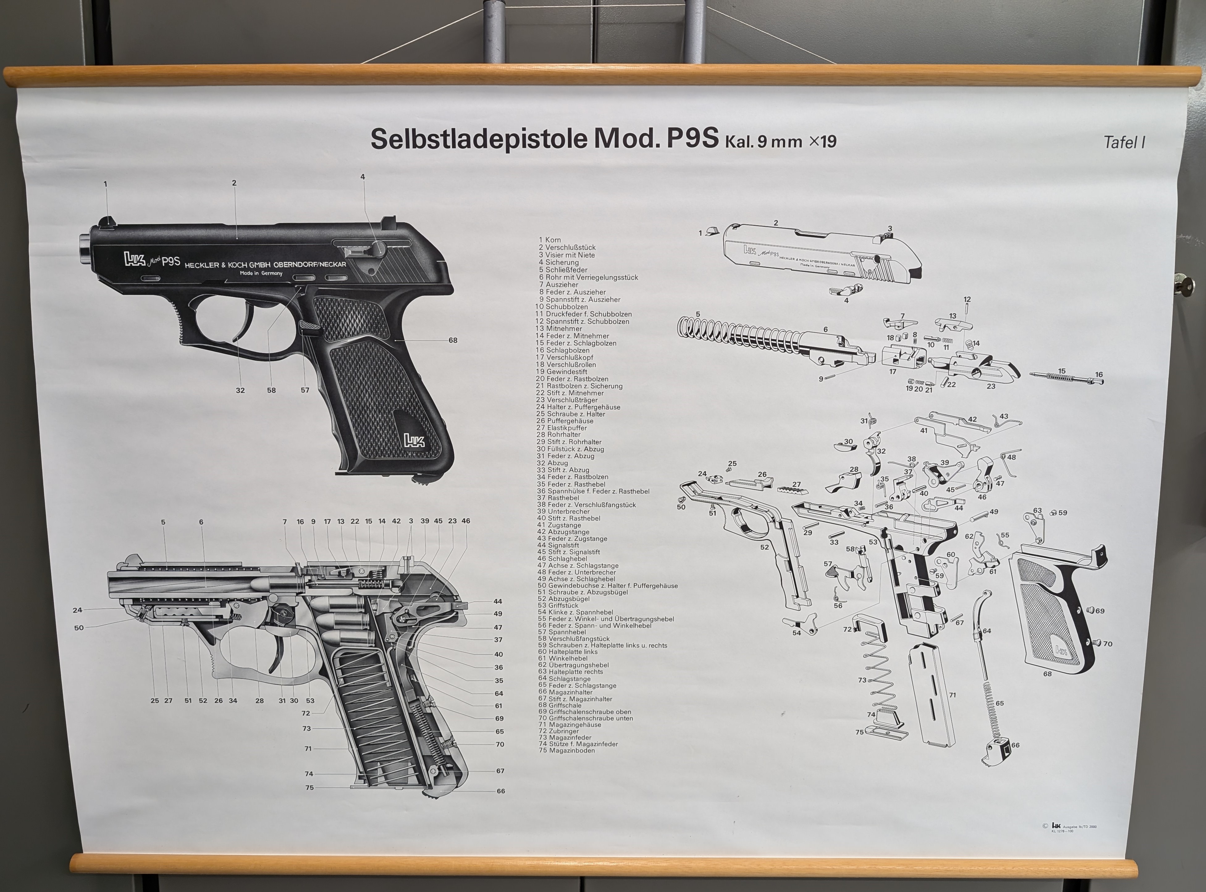 Heckler & Koch Wand Tafel P9S