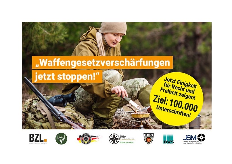 Waffengesetzverschärfungen zu Lasten rechtstreuer Bürger jetzt stoppen!