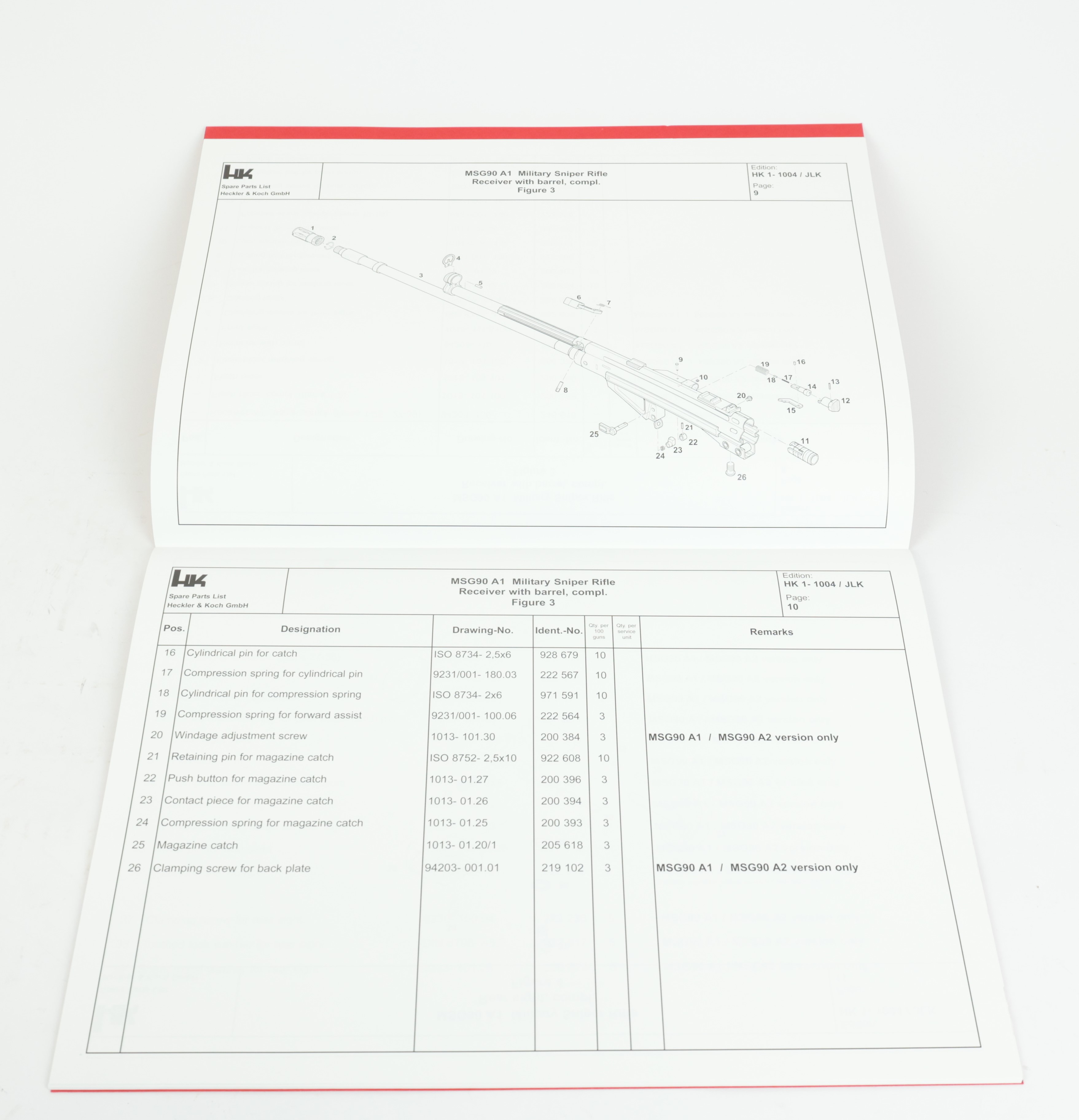 Ersatzteilkatalog MSG90/A1/A2 englisch
