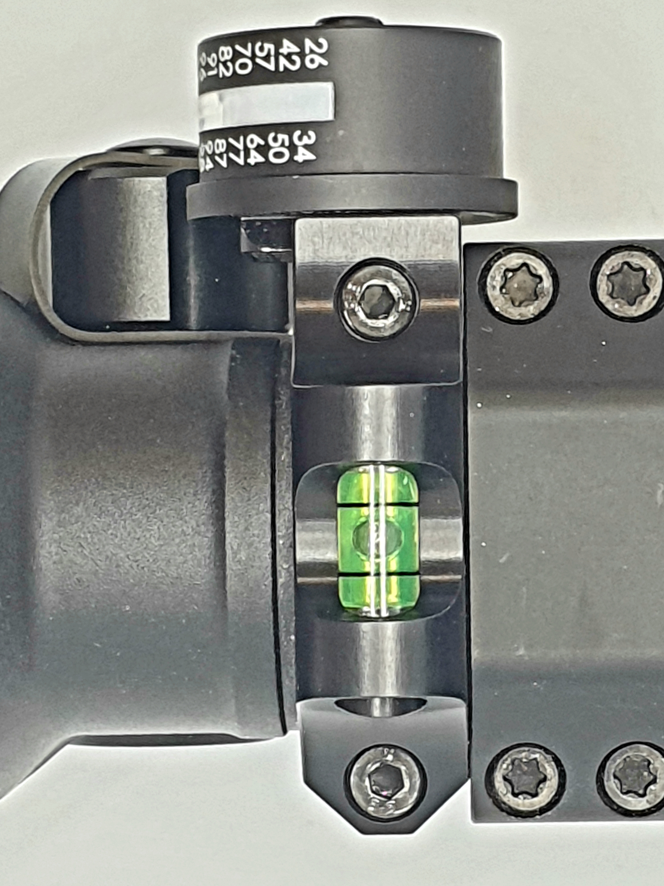 Schusswinkelkompensator mit Ring 34 mm u. Libelle